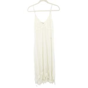 Claire‎ Pettibone Vintage Mesh Lace Bridal Coquette Slip Nightgown Dress Size M